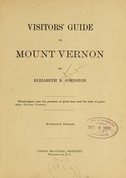 Cover of: Visitors' guide to Mount Vernon