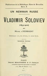 Cover of: Vladimir Soloviev, 1853-1900: un Newman russe