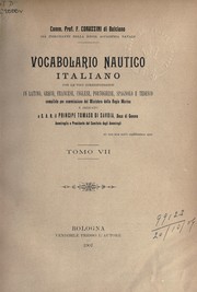 Cover of: Vocabolario nautico italiano con le voci corrispondenti in francese, spagnolo, portoghese, latino, greco, inglese, tedesco