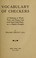 Cover of: Vocabulary of checkers