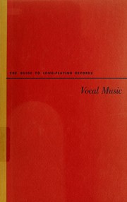 Cover of: Vocal music.