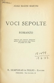 Cover of: Voci sepolte: romanzo