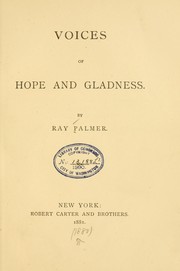 Cover of: Voices of hope and gladness. by Ray Palmer