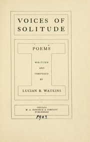 Cover of: Voices of solitude