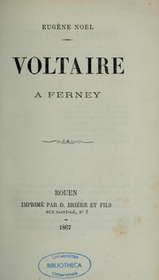 Cover of: Voltaire à Ferney