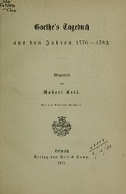 Cover of: Vor hundert Jahren: Mittheilungen über Weimar, Goethe und Corona Schröter aus den Tagen der Genie-Periode; Festgabe, zur Säkularfeier von Goethe's Eintritt in Weimar (7 November 1775)