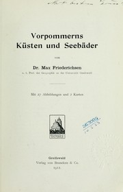 Cover of: Vorpommerns Küsten und Seebäder