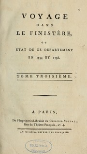 Cover of: Voyage dans le Finistère, ou, État de ce département en 1794 et 1795 by Jacques Cambry