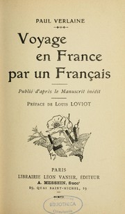 Cover of: Voyage en France par un Français: publié d'après le manuscrit inédit