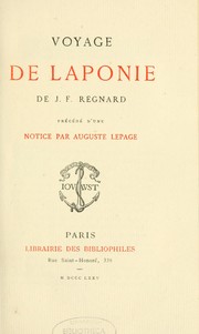 Voyage en Laponie by Jean François Regnard