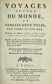 Cover of: Voyages autour du monde: et vers les deux poles, par terre et par mer, pendant les années 1767, 1768, 1769, 1770, 1771, 1773, 1774 & 1776