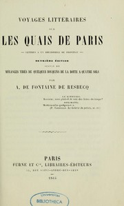 Cover of: Voyages littéraires sur les quais de Paris--lettres à un bibliophile de province