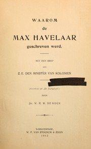 Cover of: Waarom de Max Havelaar geschreven werd