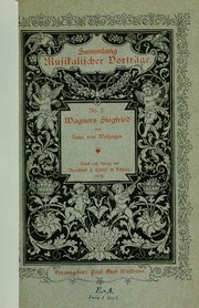 Cover of: Wagners Siegfried: Von Hans von Wolzogen