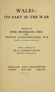 Cover of: Wales: its part in the war by Ivor Nicholson