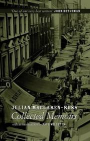 Cover of: Collected memoirs by J. Maclaren-Ross