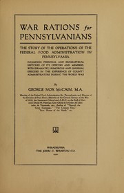 Cover of: War rations for Pennsylvanians