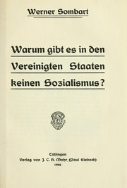 Cover of: Warum gibt es in den Vereinigten Staaten keinen Sozialismus?