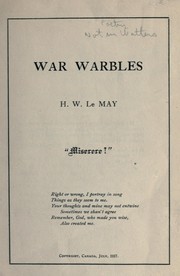 Cover of: War warbles