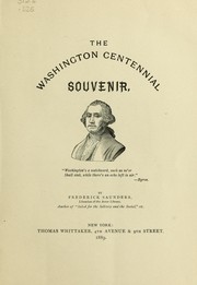 Cover of: The Washington centennial souvenir.