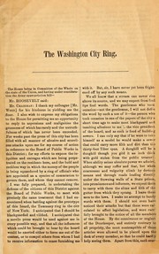 Cover of: The Washington city ring