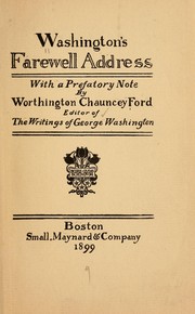 Cover of: Washington's farewell address by George Washington