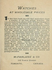 Watches at wholesale prices. -- by McFarlane and Company.