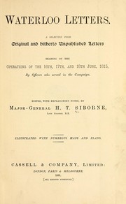 Cover of: Waterloo letters