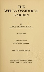 Cover of: The well-considered garden