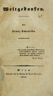 Cover of: Weltgedanken