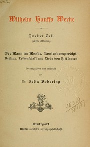 Cover of: Werke by Wilhelm Hauff