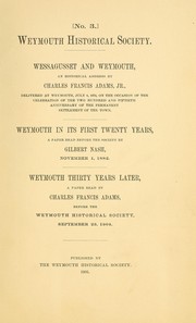 Cover of: Wessagusset and Weymouth by Charles Francis Adams Jr.