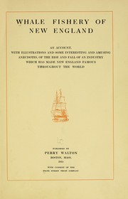 Cover of: Whale fishery of New England. by 