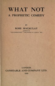 Cover of: What not by Rose Macaulay