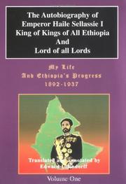 Cover of: My life and Ethiopia's progress