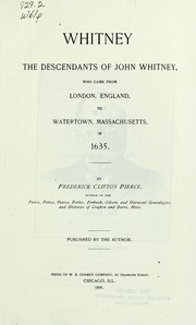 Cover of: Whitney by Frederick Clifton Pierce