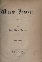 Cover of: Wiener Fresken by Emile Mario Vacano