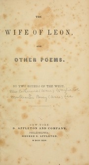 Cover of: The wife of Leon: and other poems.