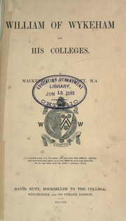 Cover of: William of Wykcham and his colleges