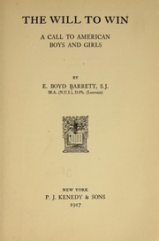Cover of: The will to win by E. Boyd Barrett
