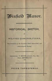 Cover of: Winfield manor | Wilfred Edmunds