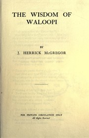 Cover of: The wisdom of Waloopi | J. Herrick McGregor