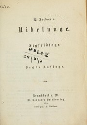 Cover of: W. Jordans Nibelunge