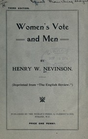 Women's vote and men by Henry Woodd Nevinson