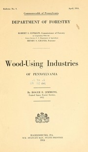 Cover of: Wood-using industries of Pennsylvania by Roger Edwin Simmons