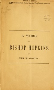 Cover of: A word with Bishop Hopkins. by John McLaughlin