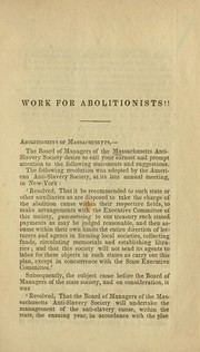 Cover of: Work for abolitionists!!