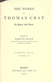 Cover of: Works, in prose and verse: Edited by Edmund Gosse