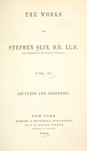 Cover of: The works of Stephen Olin