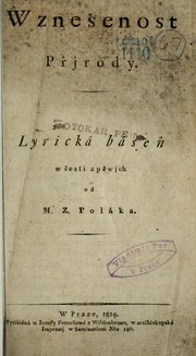 Cover of: Wznešenost přjrody: lyrická báseń w šesti zpěwjch